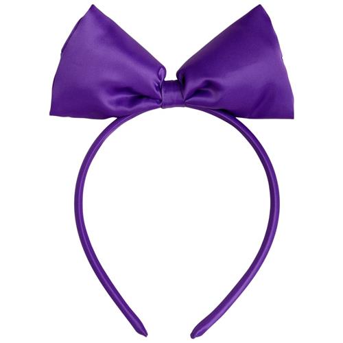 Mini Rodini Satin Bow Headband Purple One Size      kvinde