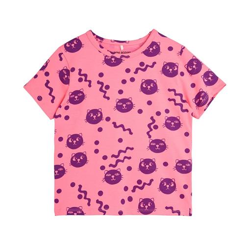 Mini Rodini Squiggly Cats T-shirt Pink | Lyserød | 80/86 cm