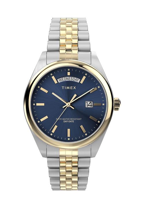 TIMEX Analogt ur 'Timex Legacy'  blå / guld / sølv