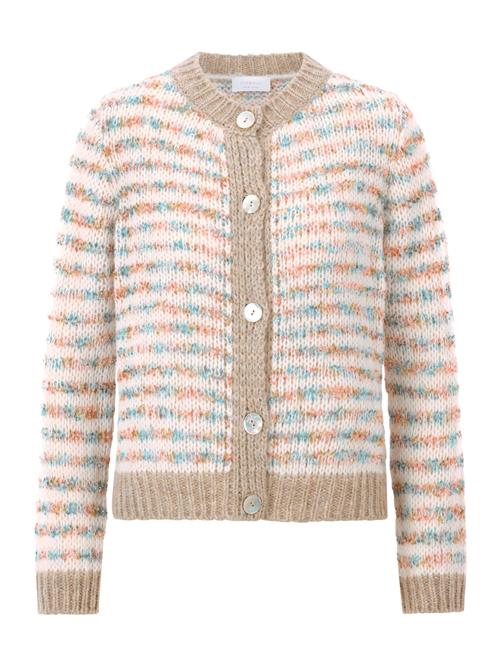 Rich & Royal Cardigan  beige / aqua / koral / sølv