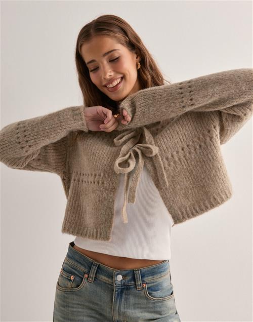 Vero Moda - Beige - Vmadelina Ls Short Two Way Cardigan