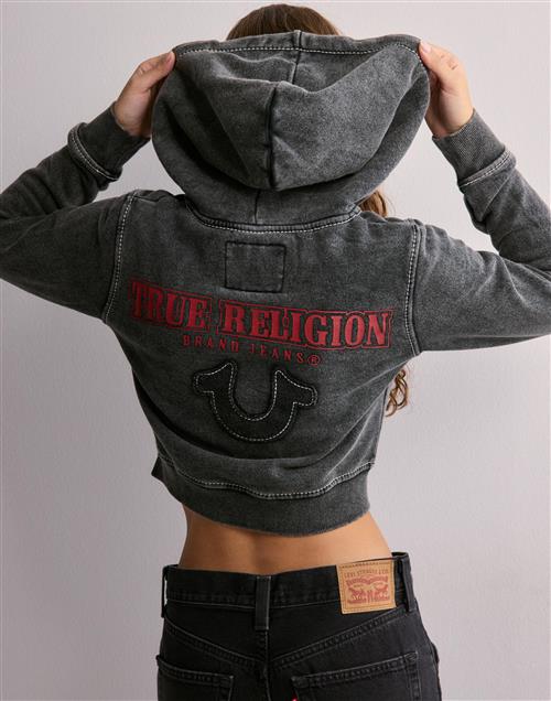 True Religion - Sort - Big t Shrunken Zip Up Hoodie