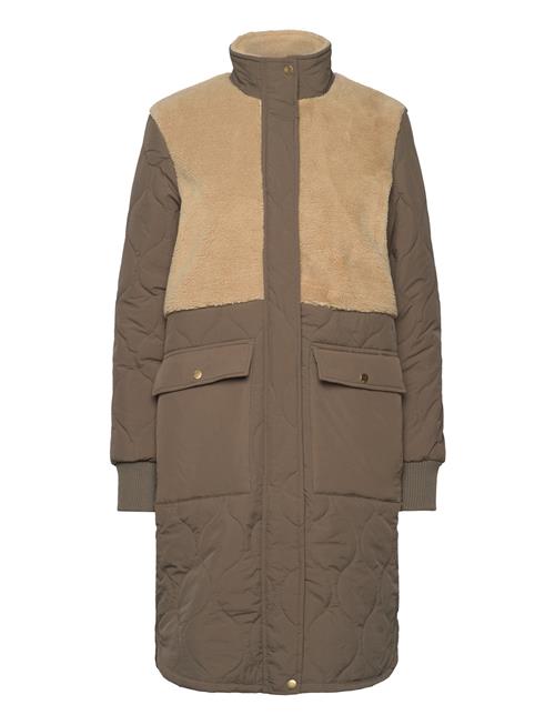 Weather Report Hollie W Long Quilted Jacket Weather Report Brown