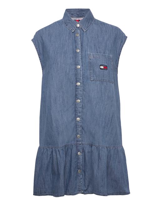 Tommy Jeans Tjw Ss Badge Chambray Dress Tommy Jeans Blue