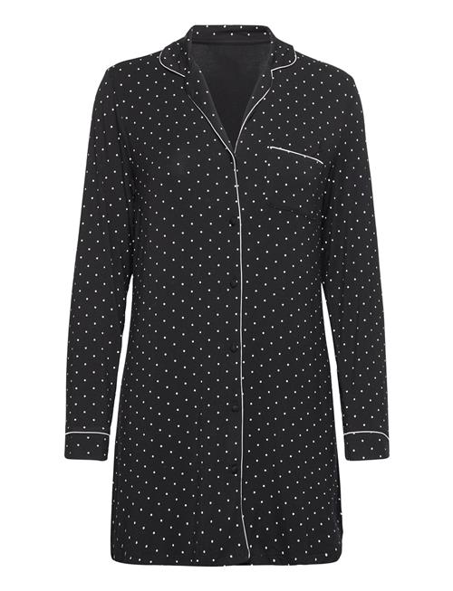 Hunkemöller Shirtdress Ls Jersey Dots Hunkemöller Black