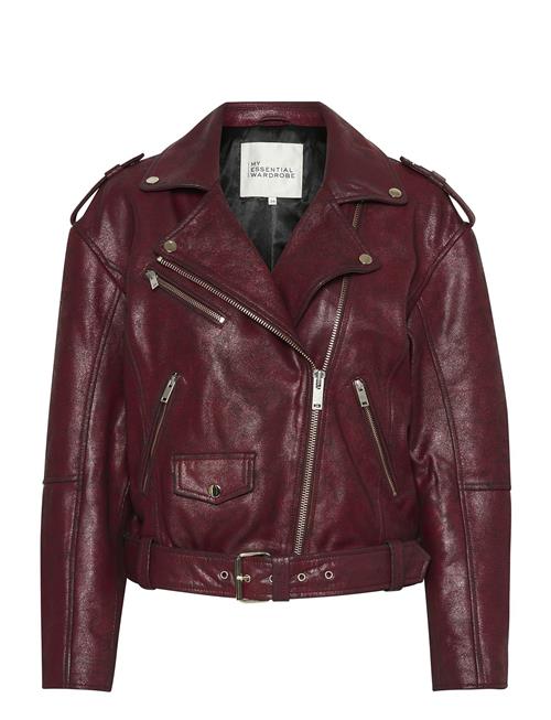 My Essential Wardrobe Mwgilo Leather Jacket My Essential Wardrobe Burgundy