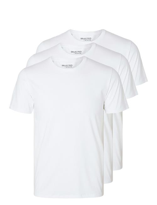 Selected Homme Slhroland Ss O-Neck Tee 3-Pack Noos Selected Homme White