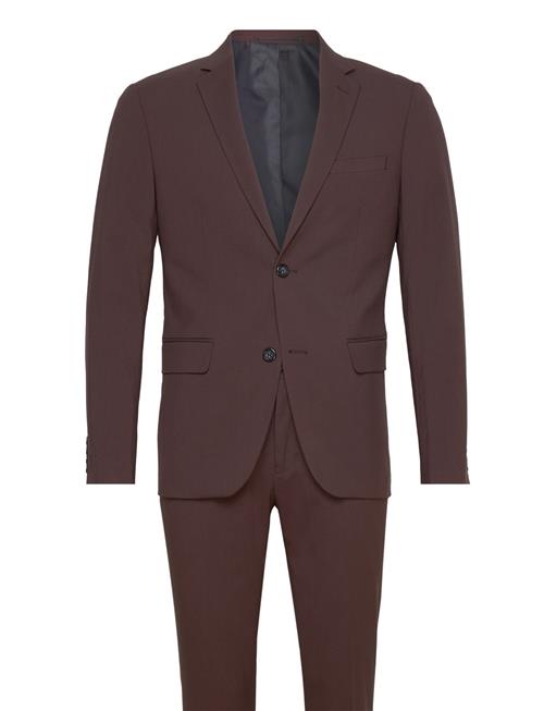 Lindbergh Plain Mens Suit - Normal Lenght Lindbergh Burgundy