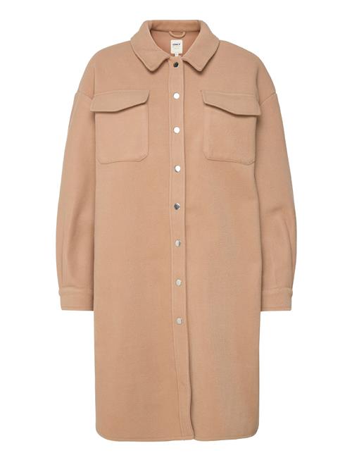 Onlelaine-Troy Ls Long Shacket Pnt ONLY Beige