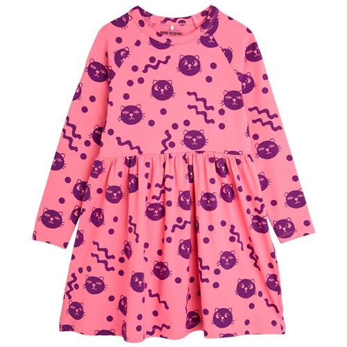 Mini Rodini Squiggly Cats Kjole i Pink | Lyserød | 104/110 cm
