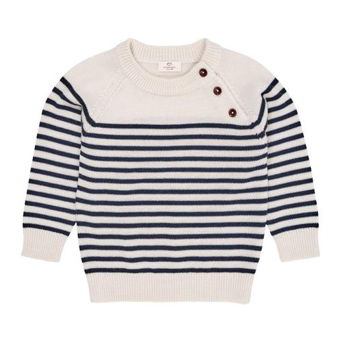 Copenhagen Colors Merino Classic Striped Pullover Cream/Navy Stripe |  | 98 cm