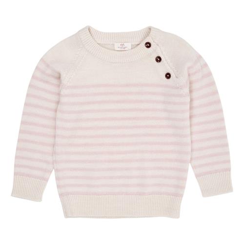 Copenhagen Colors Merino Classic Striped Pullover Cream/Dusty Rose Stripe |  | 80 cm