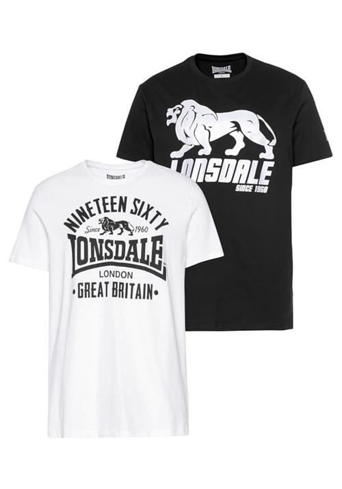 LONSDALE Bluser & t-shirts 'Bylchan'  sort / hvid