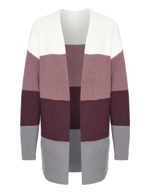 CULTURE Cardigan 'Olivia'  lilla / sort / hvid