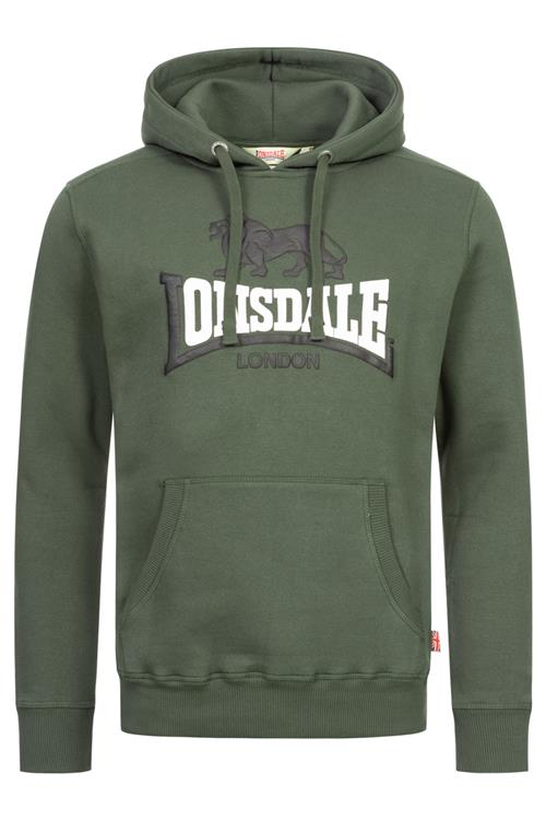 LONSDALE Sweatshirt 'THURNING'  khaki / mørkegrøn / sort / hvid