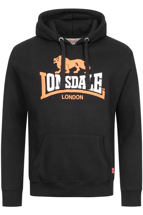 LONSDALE Sweatshirt ' THURNING '  orange / sort / hvid