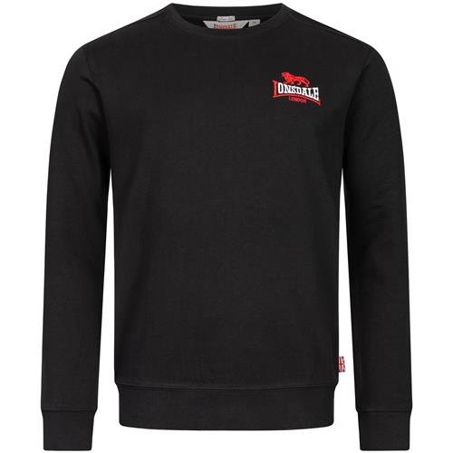 LONSDALE Sweatshirt ' LYMPSTONE '  rød / sort / hvid