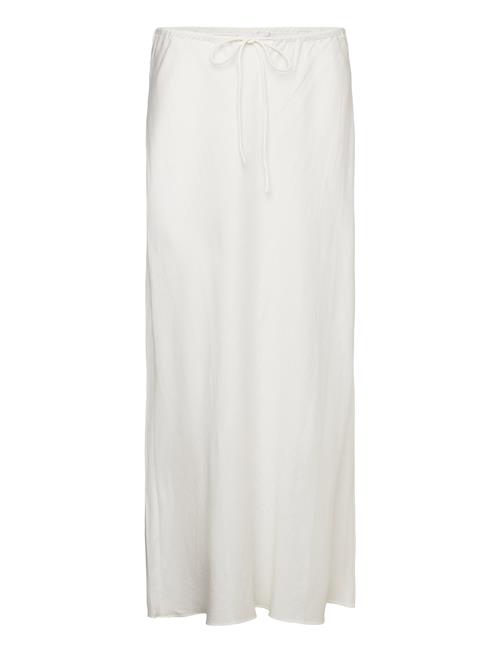 Mango Tie Long Skirt Mango White