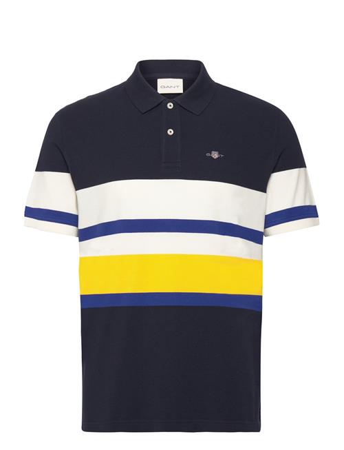 Multistripe Washed Polo GANT Navy