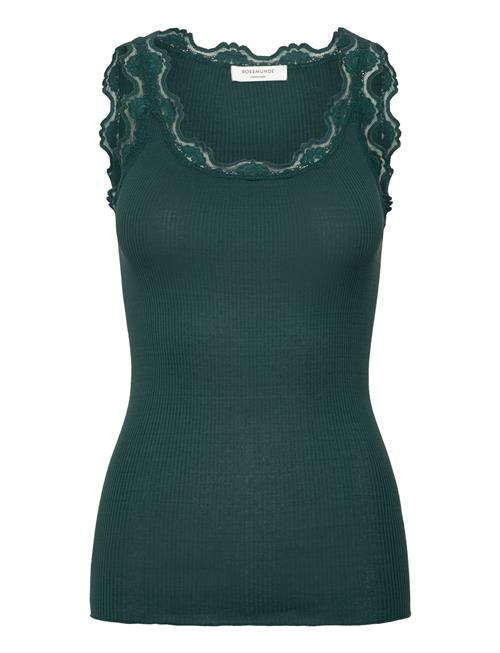 Rwbabette Silk Sl U-Neck Long Lace Rosemunde Green