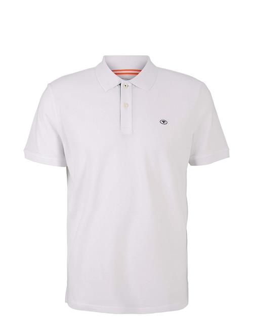 Basic Polo With Contrast Tom Tailor White