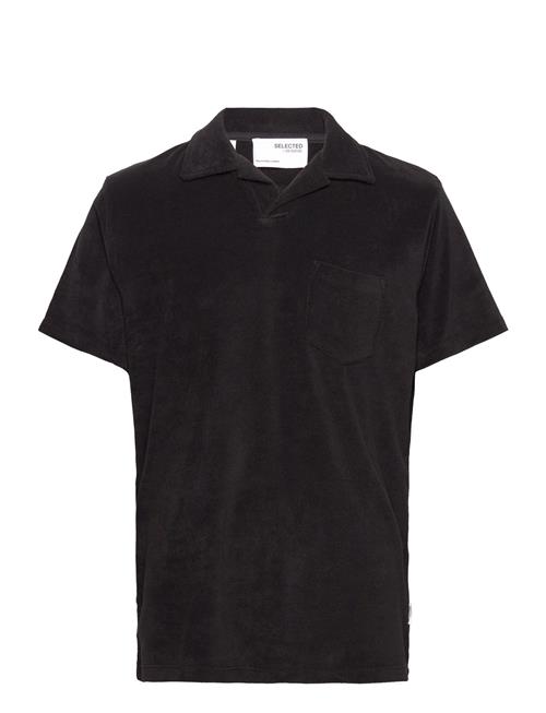 Slhrelax-Terry Ss Resort Polo Ex Selected Homme Black