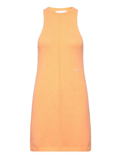 Se Calvin Klein Jeans Knitted Tank Dress Calvin Klein Jeans Orange ved Booztlet