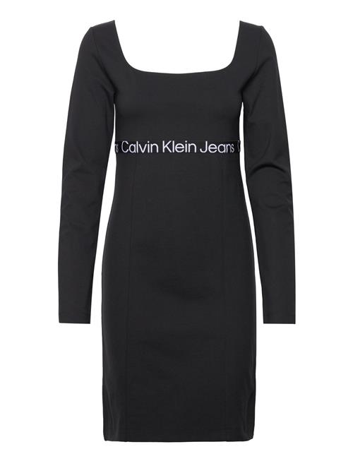 Calvin Klein Jeans Logo Elastic Milano Dress Calvin Klein Jeans Black