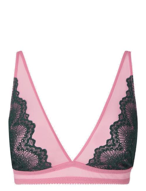 Understatement Underwear Lace Mesh Plunge Bralette Understatement Underwear Pink