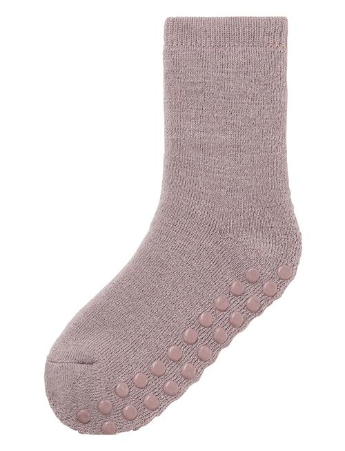 name it Nmfwaksi Wo/Bl Terry Sock W/Non Skid Name It Pink