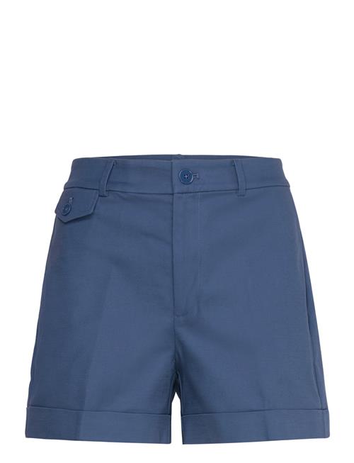 Pleated Double-Faced Cotton Short Lauren Ralph Lauren Blue