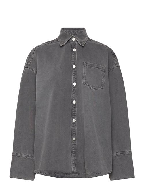 REMAIN Birger Christensen Drapy Denim Shirt REMAIN Birger Christensen Grey