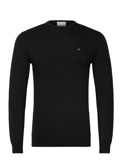 Cotton Silk Blend Cn Sweater Calvin Klein Black