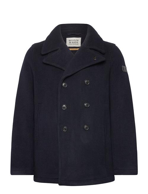 Scotch & Soda Wool Blend Peacoat Scotch & Soda Navy