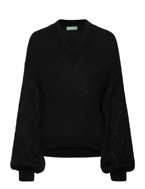 United Colors of Benetton V Neck Sweater L/S United Colors Of Benetton Black