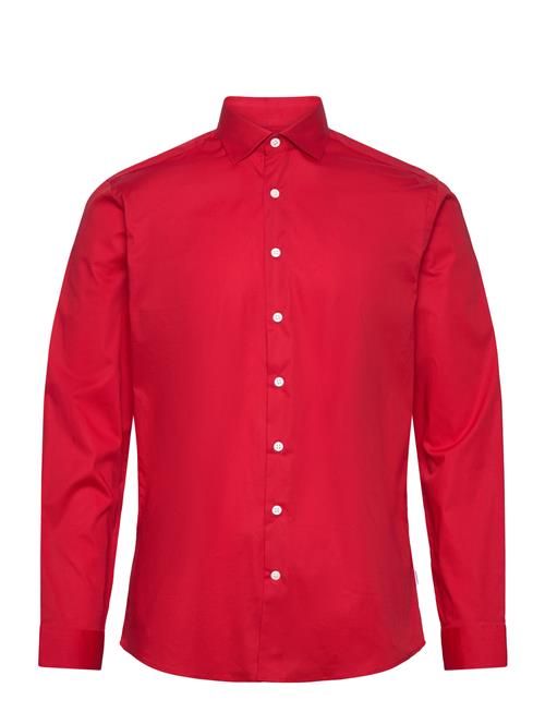 Lindbergh Aop Christmas Shirt L/S Lindbergh Red