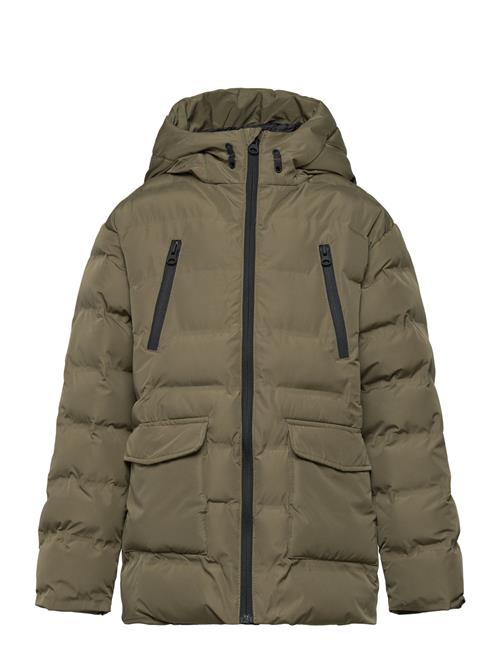 Mango Pocket Quilted Jacket Mango Green