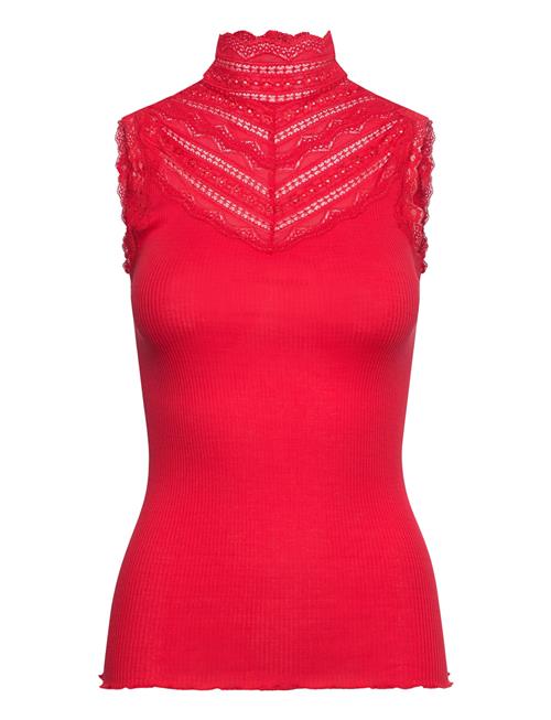 Rmwbalta Sl Turtleneck Lace Top RM By Rosemunde Red