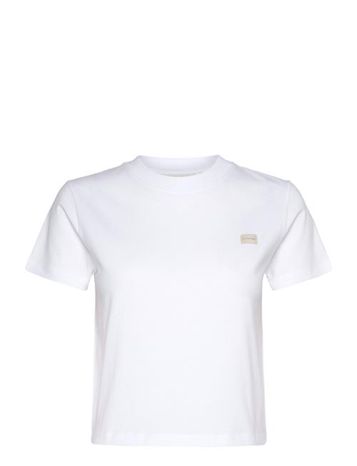 Woven Label Peached Baby Tee Calvin Klein Jeans White