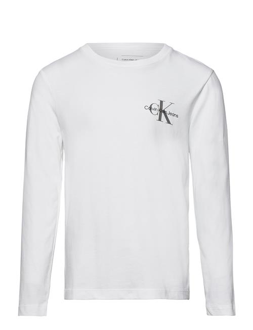 Calvin Klein Chest Monologo Ls T-Shirt Calvin Klein White