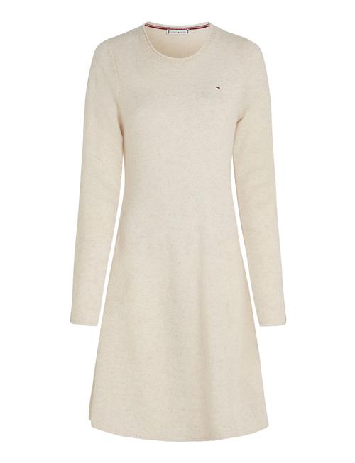 Soft Wool Flared C-Nk Swt Dress Tommy Hilfiger Cream