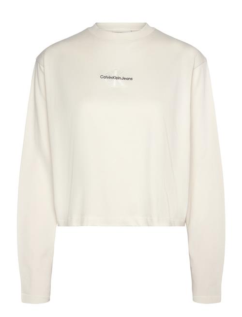 Calvin Klein Jeans Monologo Loose Ls Tee Calvin Klein Jeans Cream