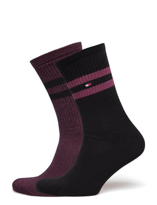 Tommy Hilfiger Th Men Sock 2P Mouline Sport Stripe Tommy Hilfiger Burgundy