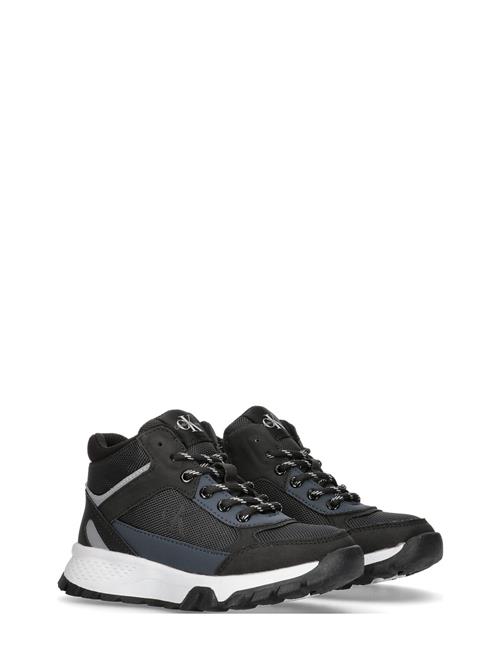 Calvin Klein Jeans High-Top Lace-Up Kids Trainters With Logo Calvin Klein Black