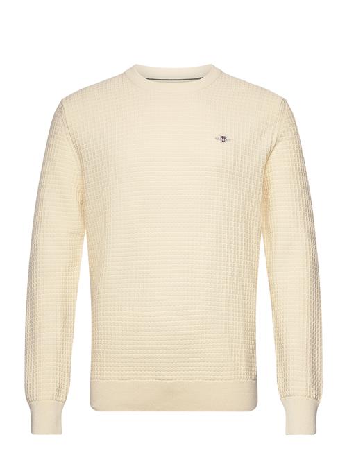 GANT Cotton Textured C-Neck GANT Cream