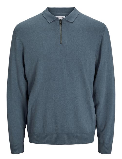 Jack & Jones Jjeemil Knit Polo Half Zip Ls Noos Jack & J S Blue