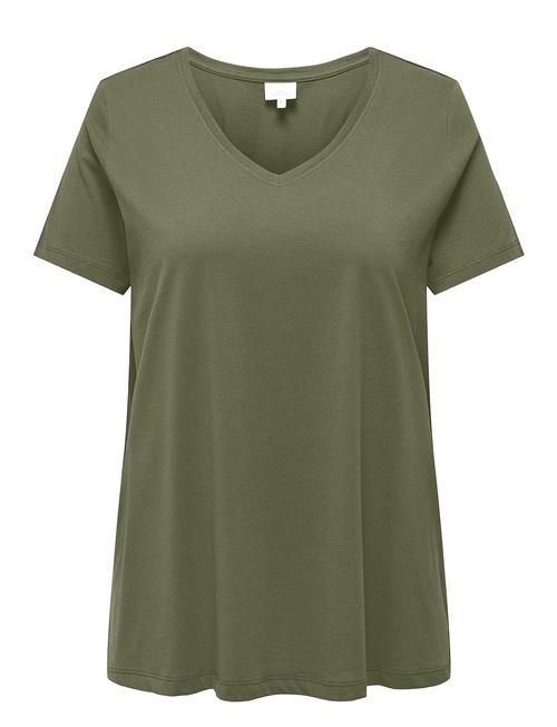 ONLY Carmakoma Carbonnie Life S/S V A-Shape Tee Noos ONLY Carmakoma Green