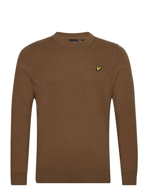 Lyle & Scott Cotton Merino Crew Neck Jumper Lyle & Scott Brown