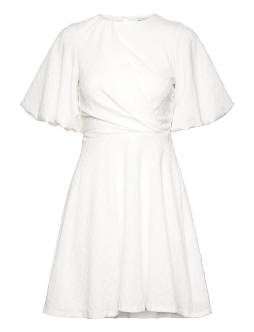 Bubbleroom Draped Front Structured Dress Bubbleroom White