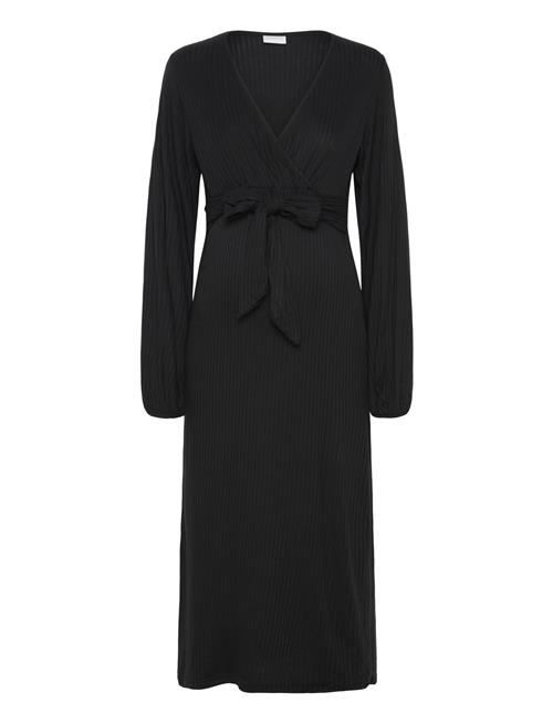 Mamalicious Mltrinity Tess Ls Jrs Midi Dress 2F Mamalicious Black